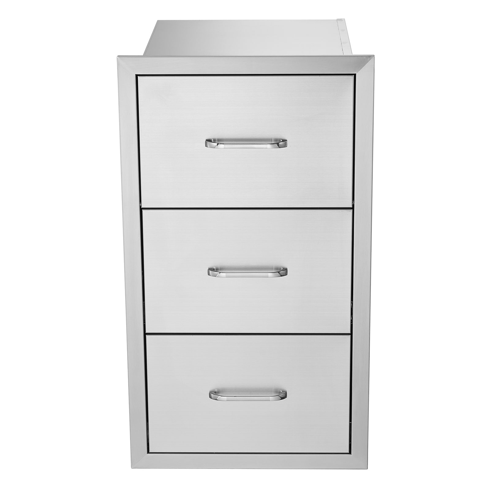 17W X 30H X 21D Inch Outdoor Kitchen Stainless Steel Double Access Drawers With Paper Towel Holder Combo For BBQ Island Or Grill Station_maomaolike.com